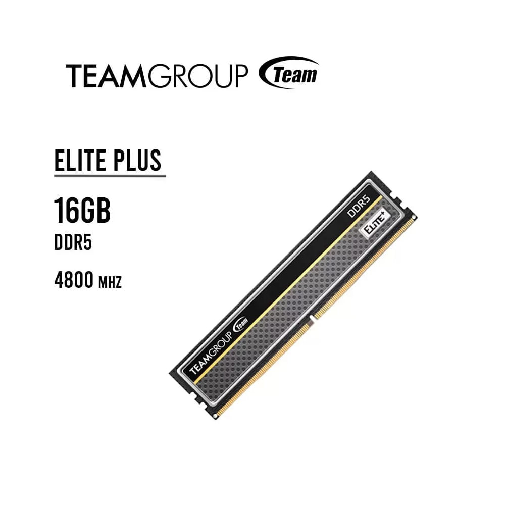 Memoria RAM Teamgroup Elite Plus 16GB DDR5 4800Mhz CL40 TPBD516G4800HC4001