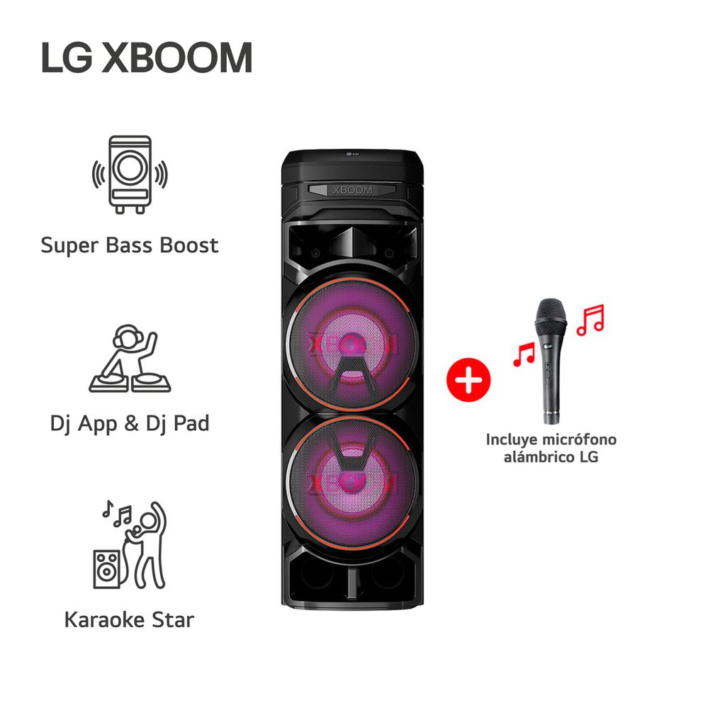 Torre de sonido LG XBOOM RNC9 Multi-Bluetooth Karaoke Star