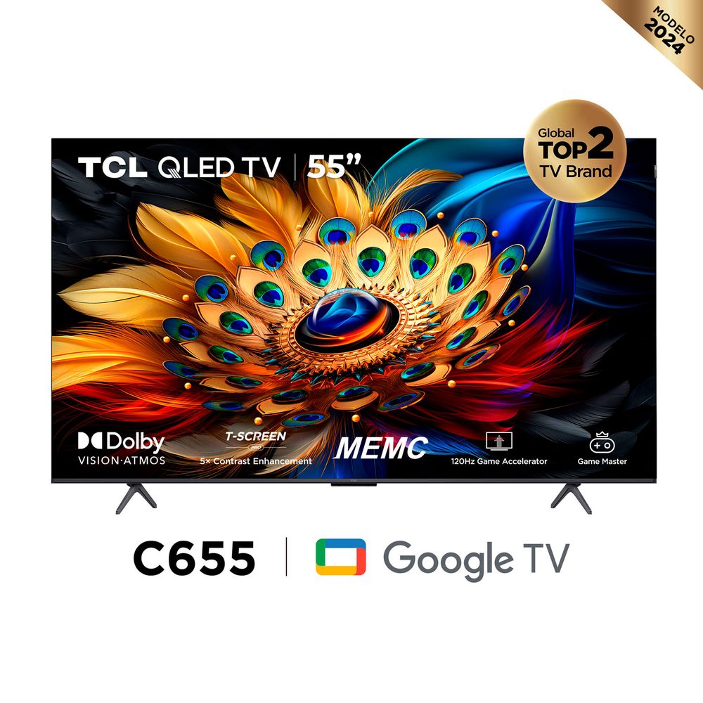 Televisor TCL 55"" 55C655 QLED Google TV 4K Ultra HD