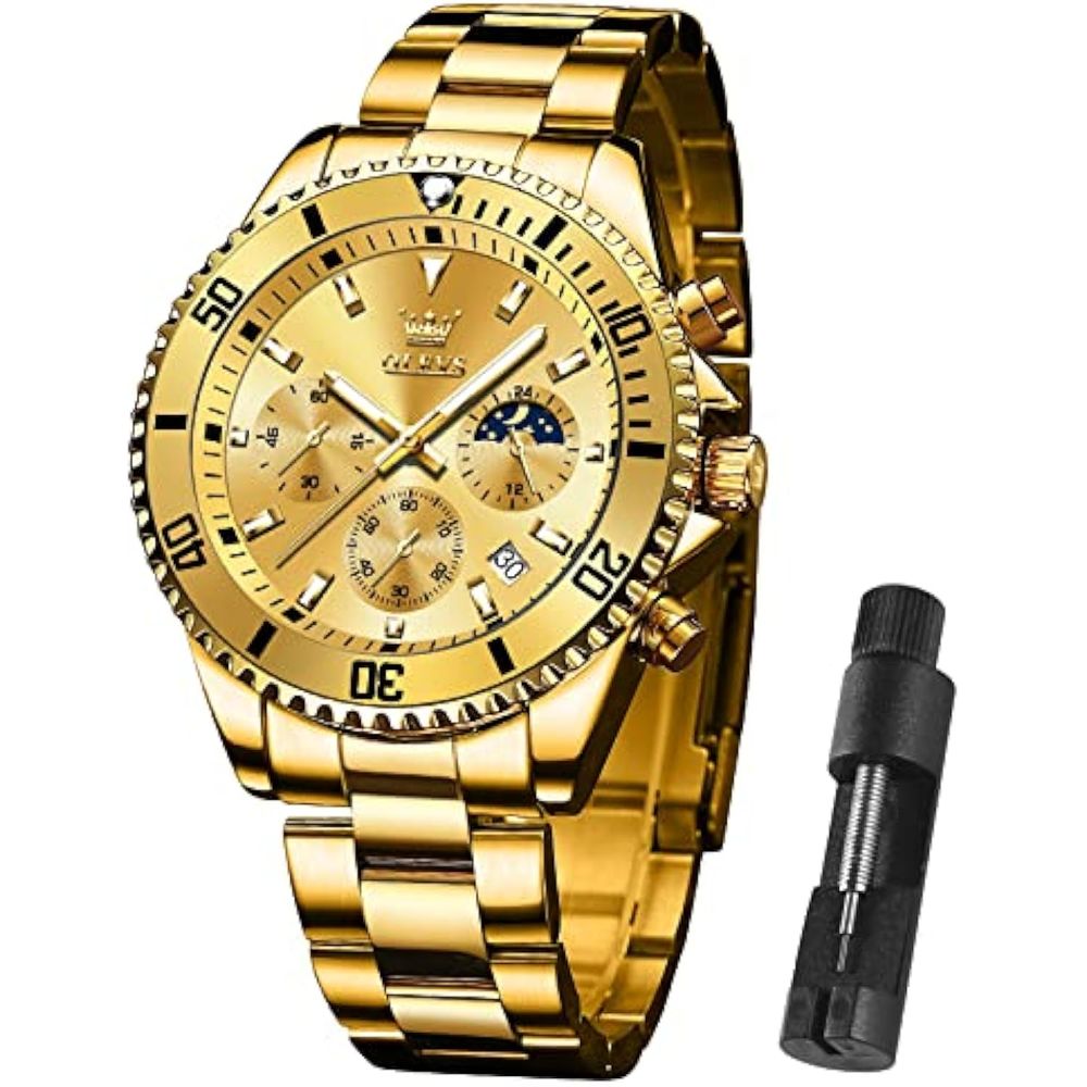 Reloj Casual Olevs 2870 para Hombre en Dorado