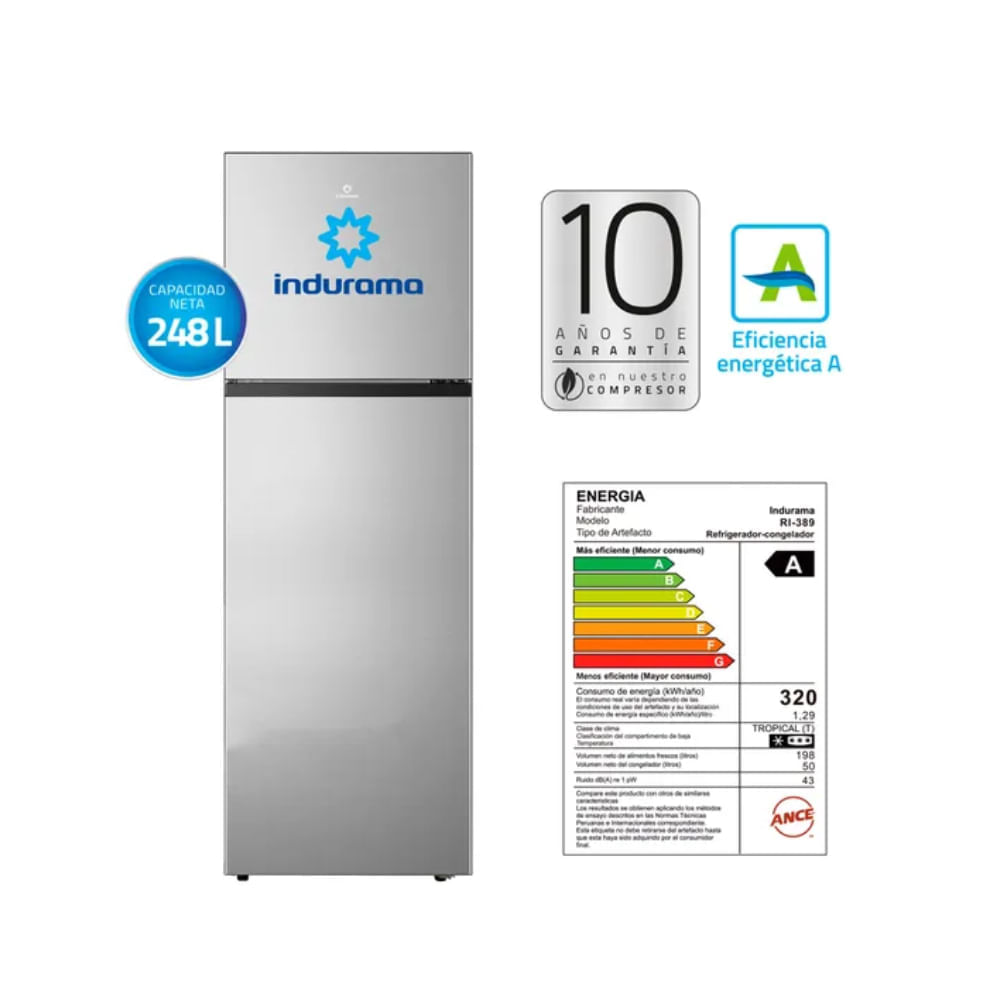Refrigeradora Indurama RI-389 No Frost 248L