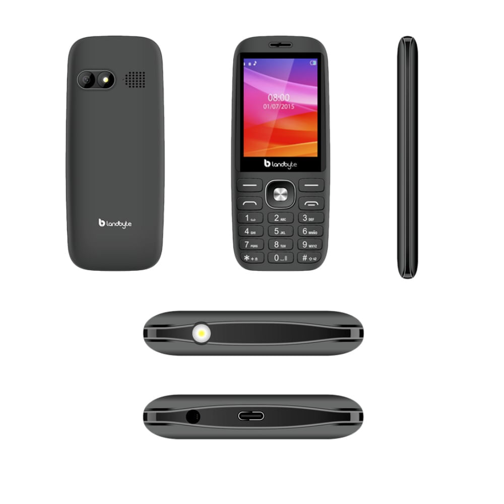Celular 4g LandByte LT1418 2.8 Pulgadas DualSIM RadioFM Camara Negro