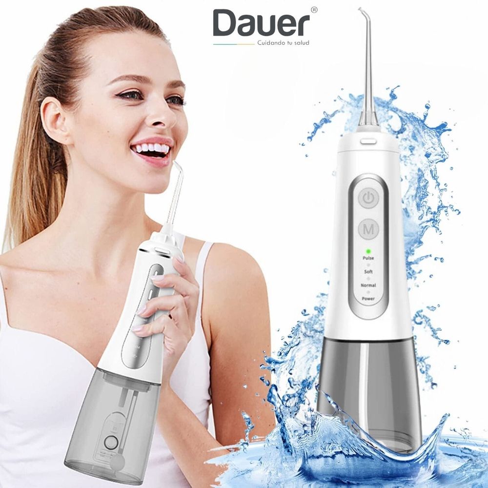 Irrigador Dental Profesional Dauer Limpieza Bucal + 4 modos de Trabajo+ 4 Boquillas