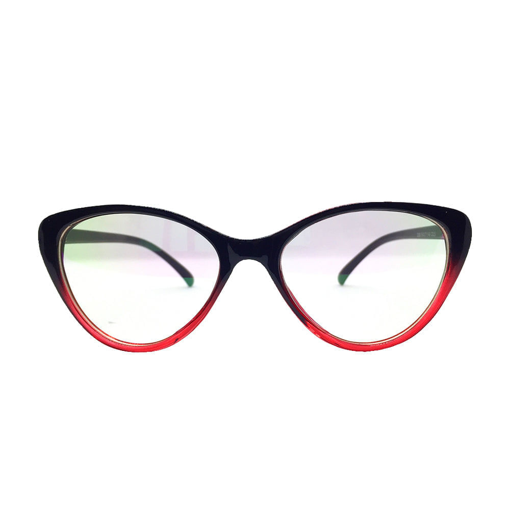 Lentes Oftalmicos Kottdo con Filtro Azul UV400 Cats Color Negro y Rojo Talla Unica - Nezmun