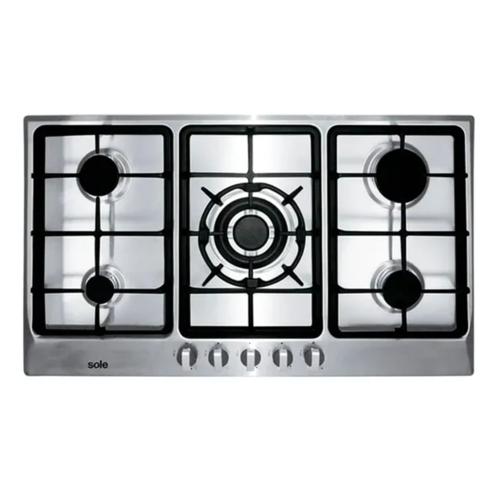Cocina Empotrable Sole A Gas 5 Hornillas Solco038 Inox