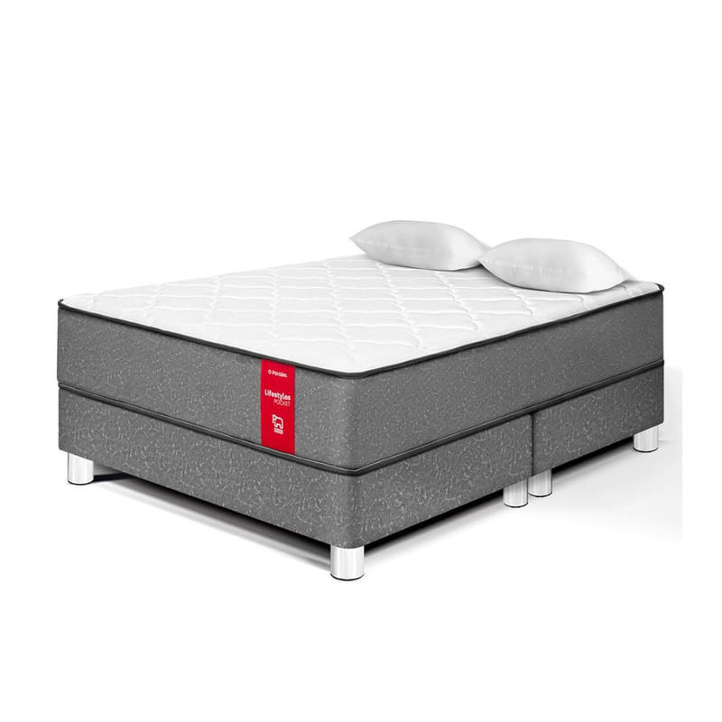 Cama Paraíso Lifestyles Pocket Queen Plata