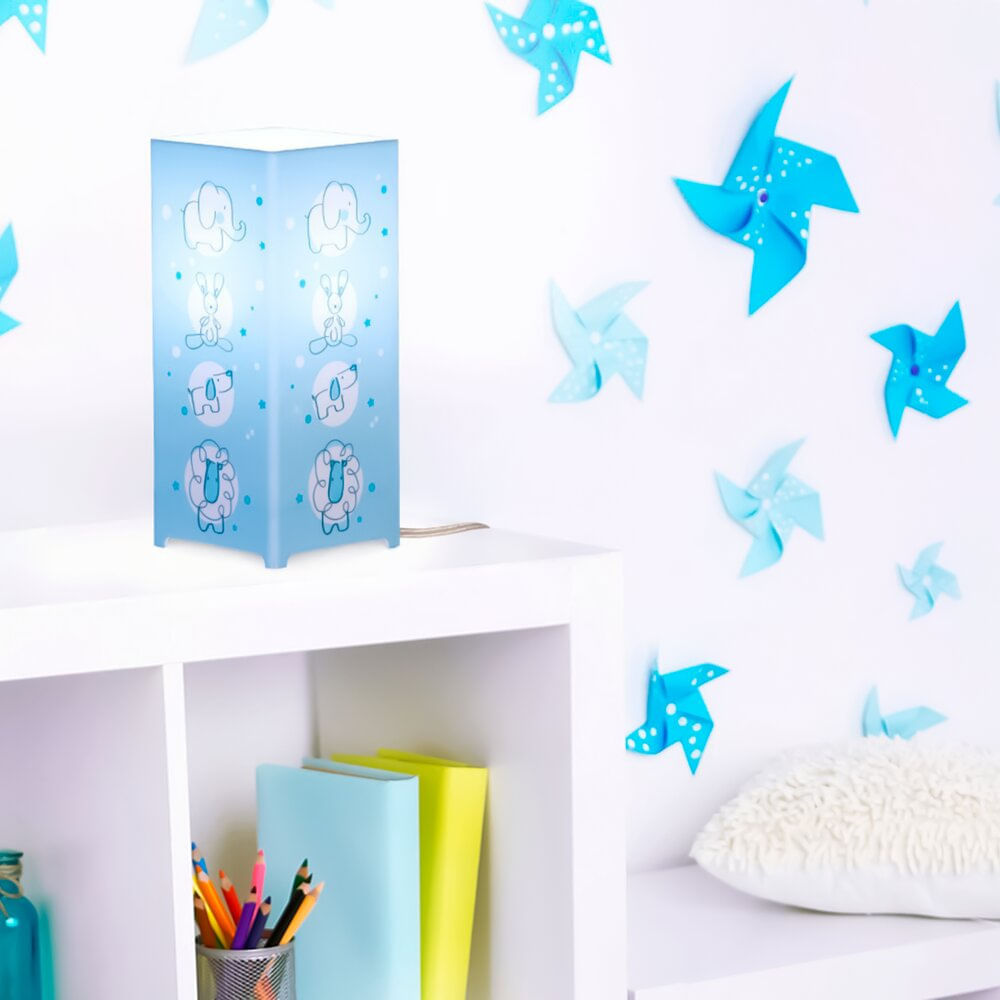 Luminaria De Mesa Kids Azul / Poá