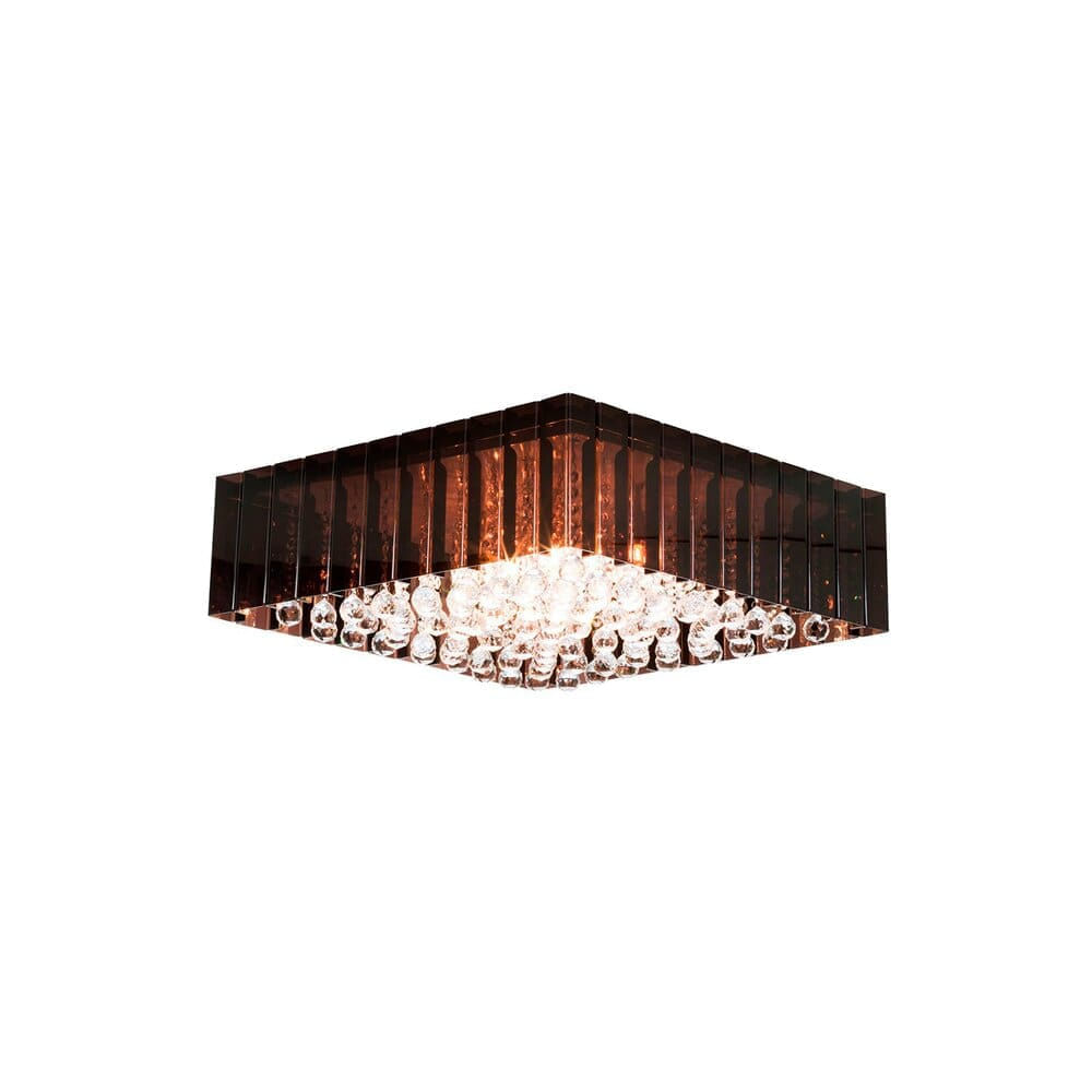 Luminaria Colgante Lumiere Cuadrado Ahumado