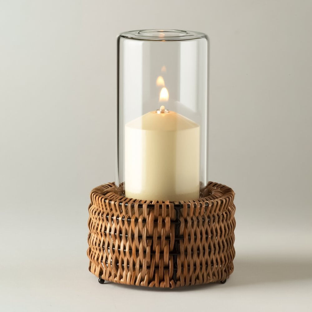 Velas Artificiales Nour Mimbre Cristal