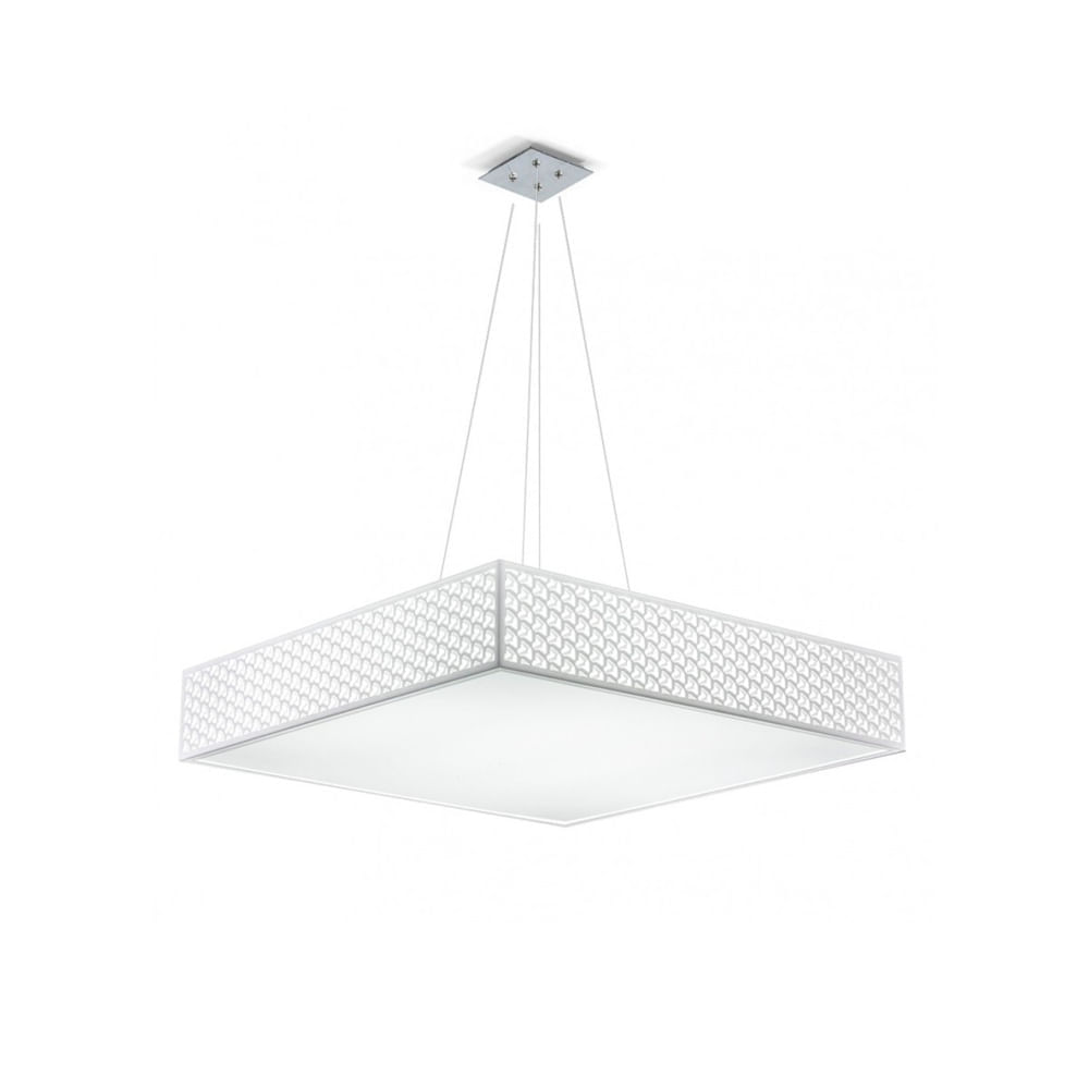 Luminaria Colgante Escher Cuadrado Blanco