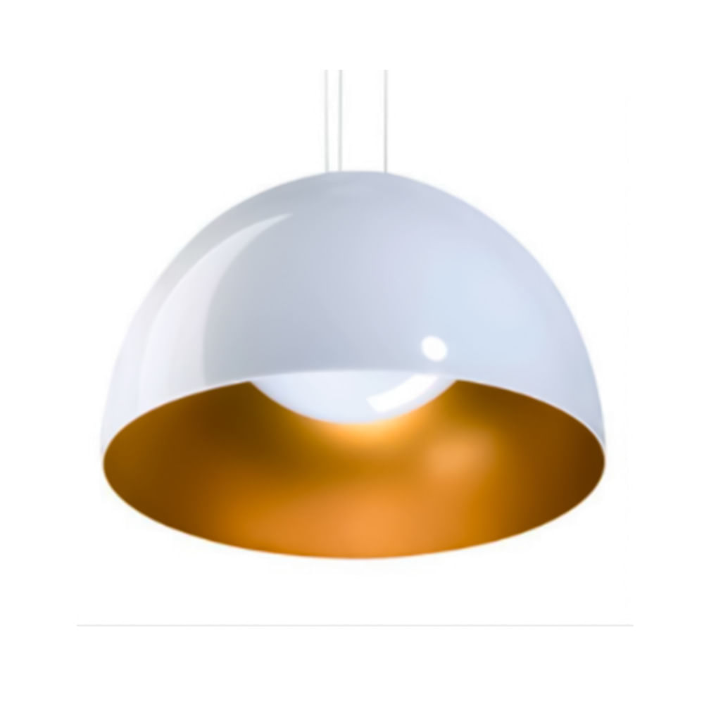 Luminaria Polly Bicolor Blanco /Dorado 45 Cm