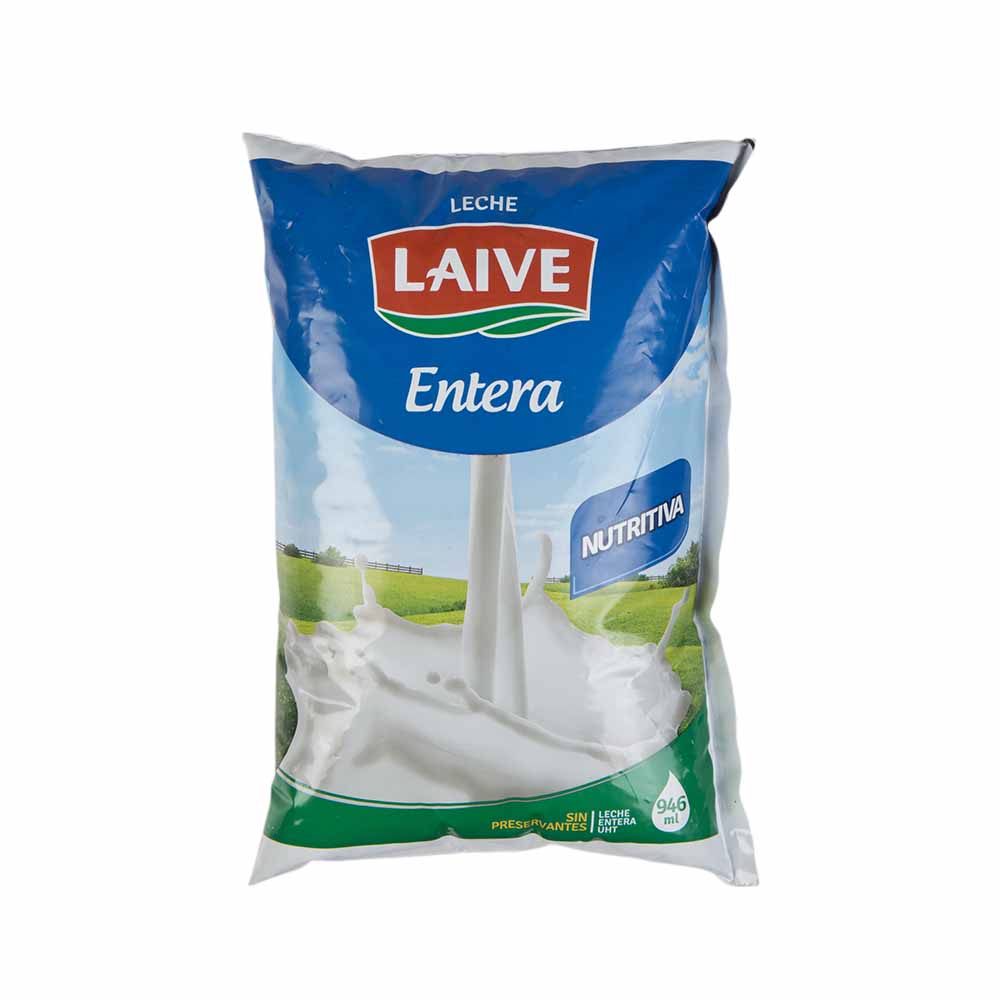 Leche UHT LAIVE Entera Bolsa 900ml