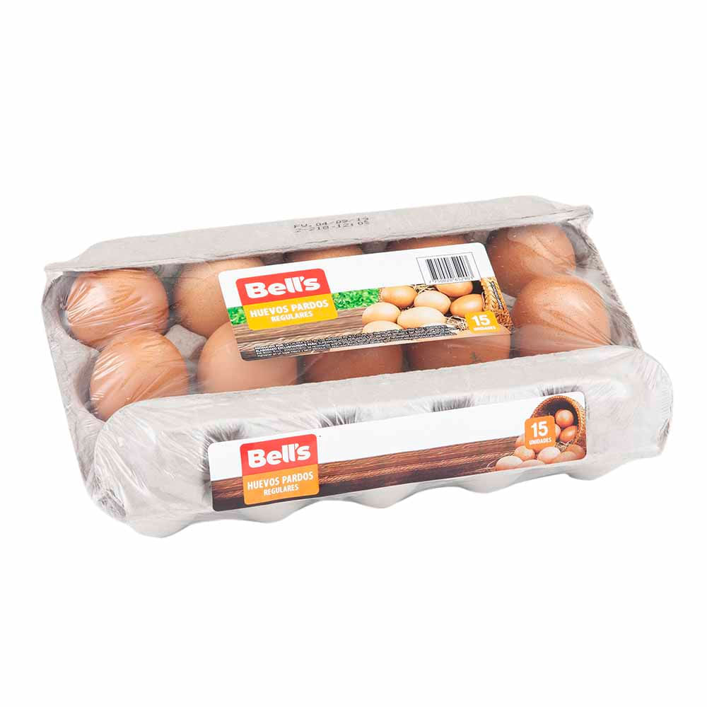 Huevos de Gallina BELL'S Pardos Bandeja 15un