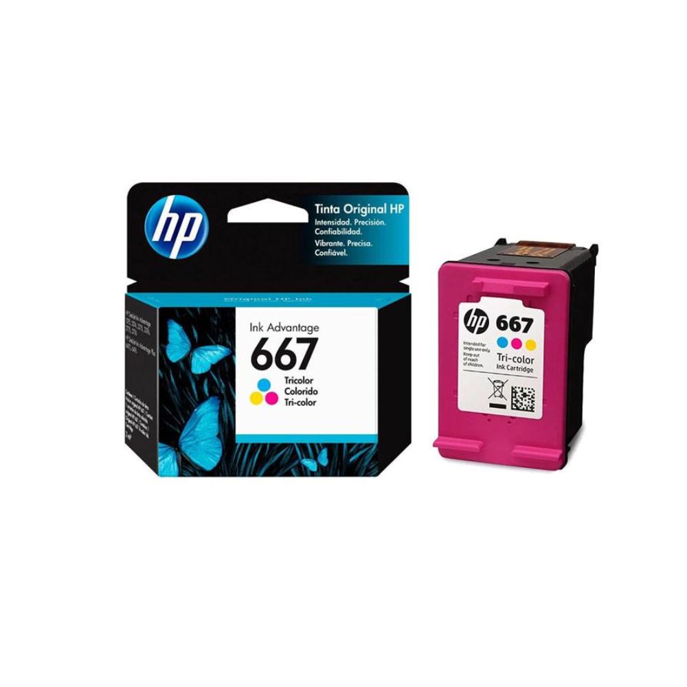 Cartucho de Tinta HP 667 Tricolor Original 3YM78AL