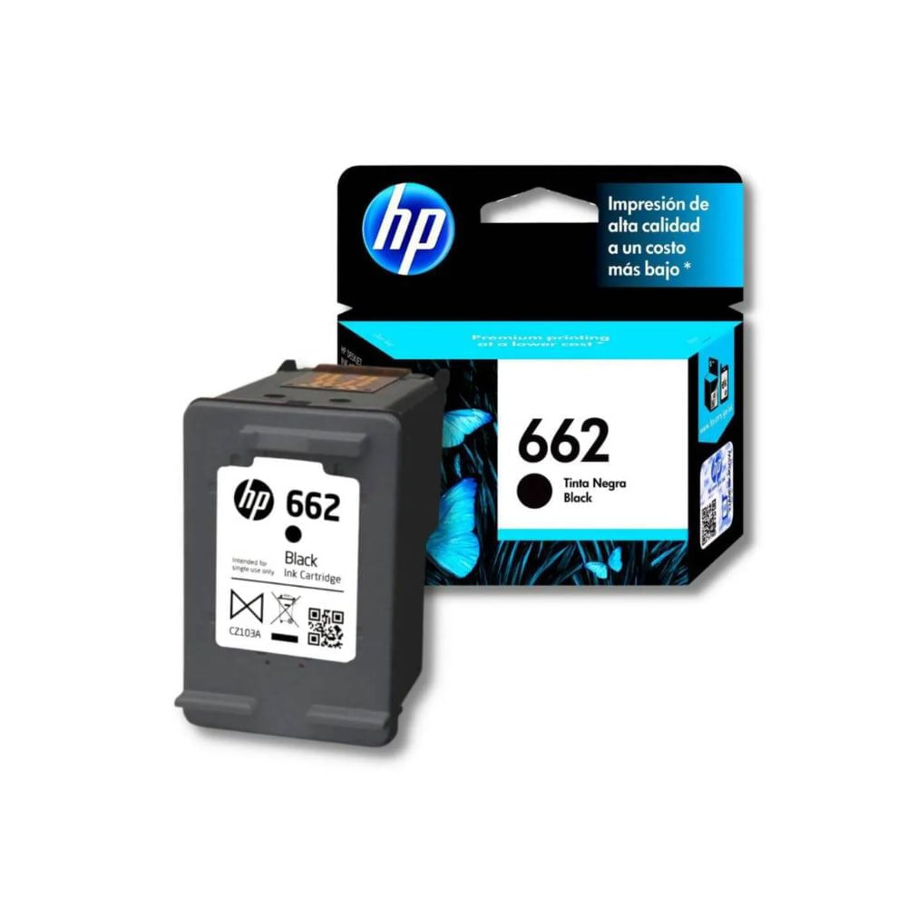 Cartucho de Tinta HP 662 Negro Original CZ103AL