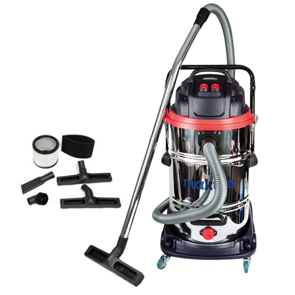 Aspiradora de Polvo y Agua Industrial 2400w 60 Litros Makute VC121-60