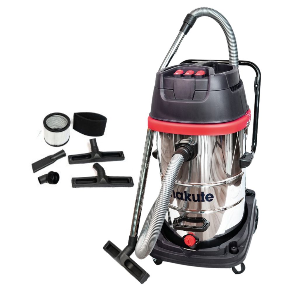 Aspiradora de Polvo y Agua Industrial 3000w 80 Litros Makute VC131-80