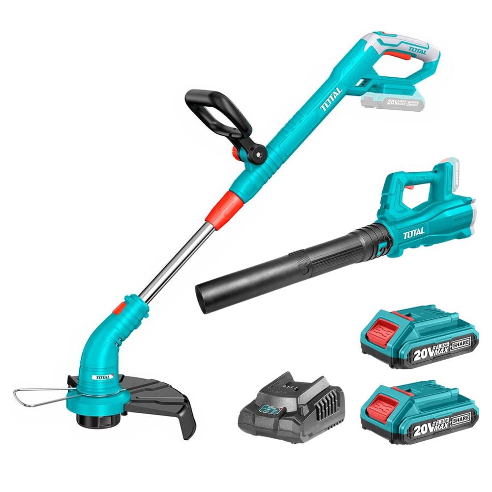 Combo Cortadora de Pasto + Sopladora 20v Industrial Total TOSLI23024