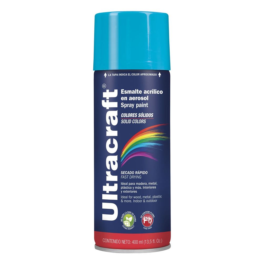 Pintura Spray Color Azul Celeste Ultracraf 40029