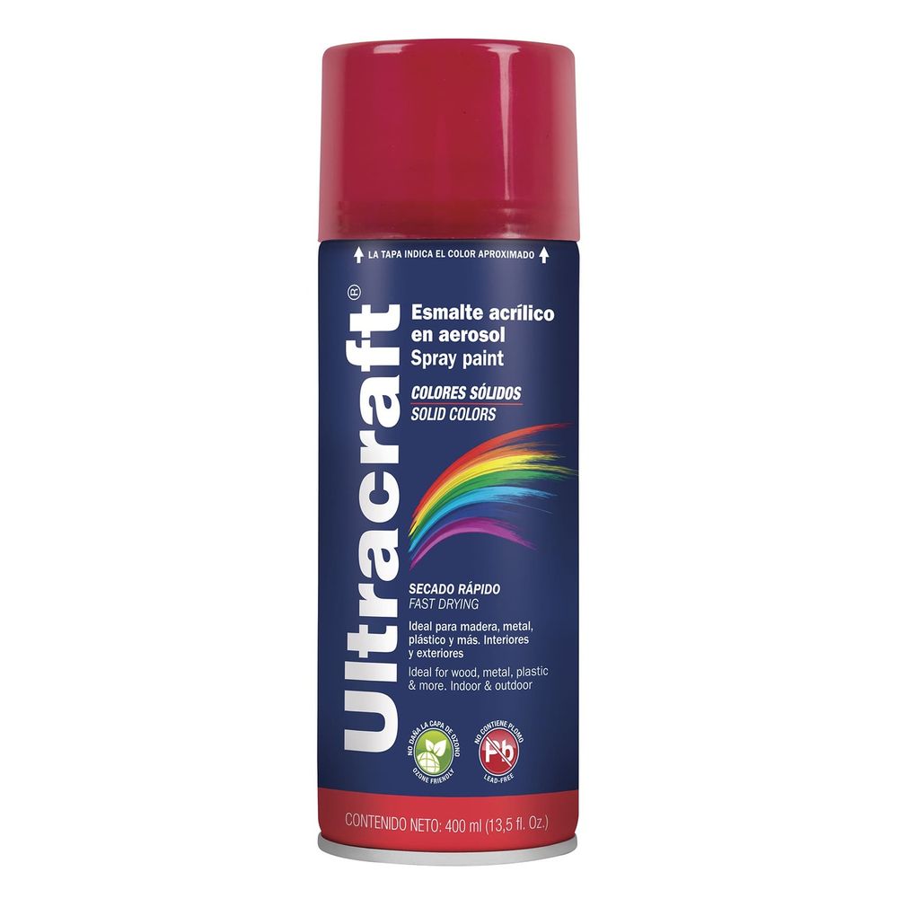 Pintura Spray Color Rojo Fuego Ultracraf 40031