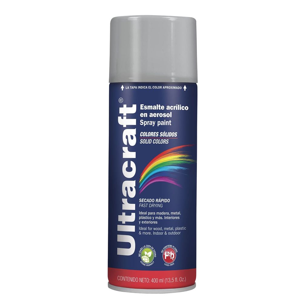 Pintura Spray Color Silver Ultracraf 40023