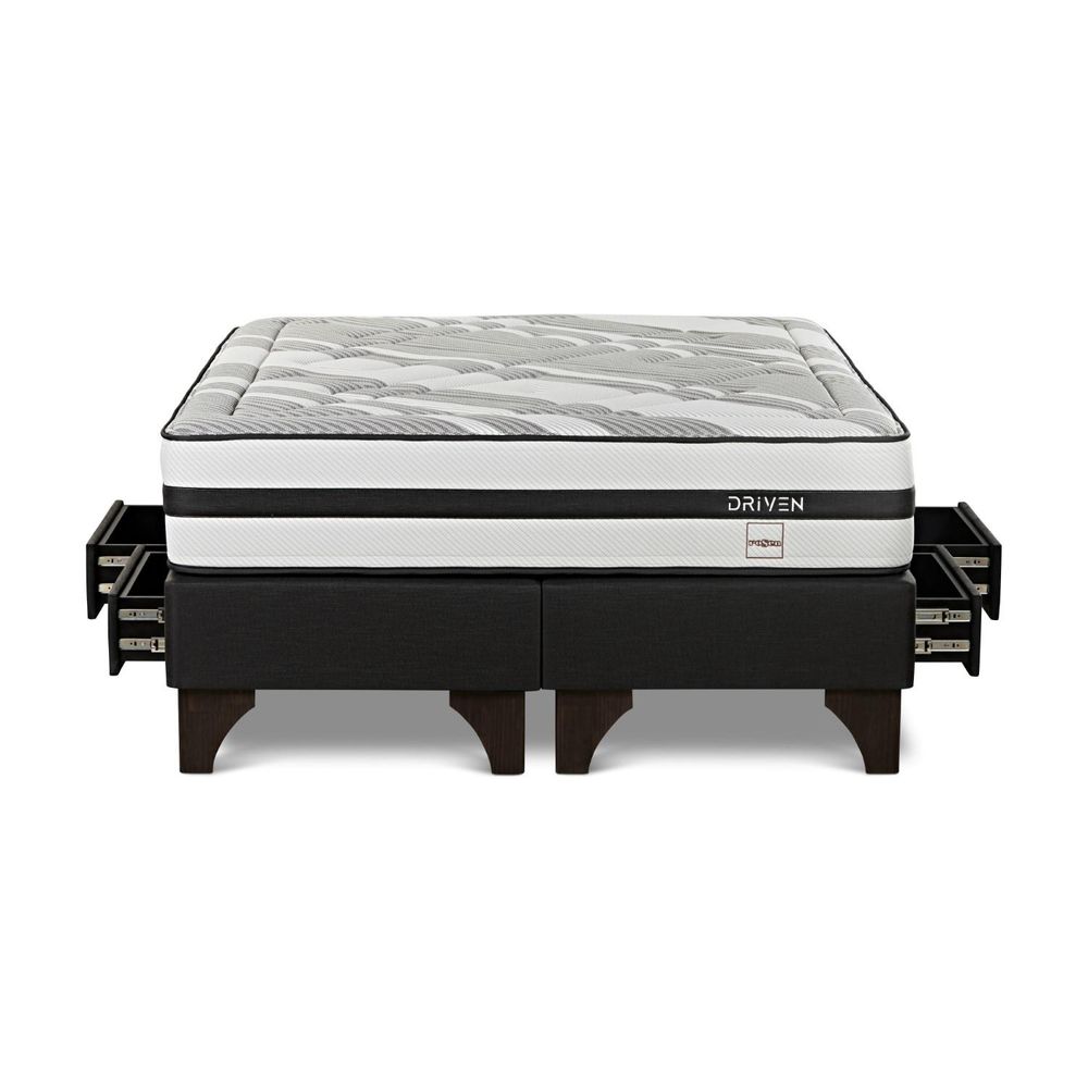 Cama Europea Con Cajones Driven King