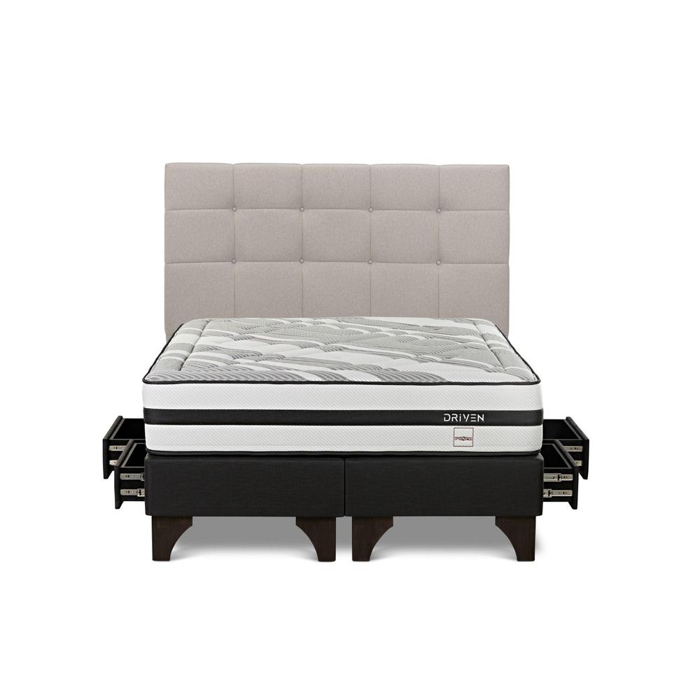 Dormitorio Con Cajones Driven King Issey Grafito