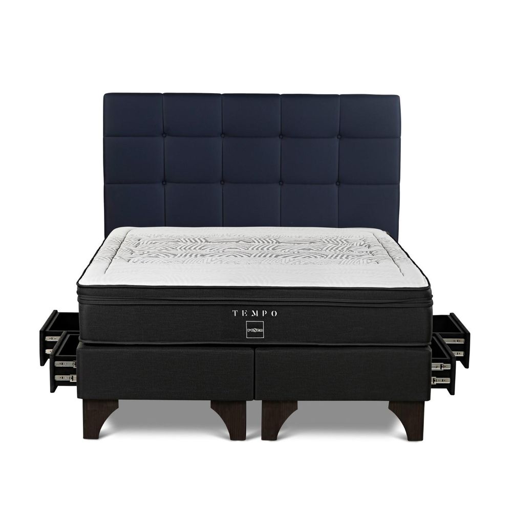 Dormitorio Europeo Con Cajones Tempo Queen Issey