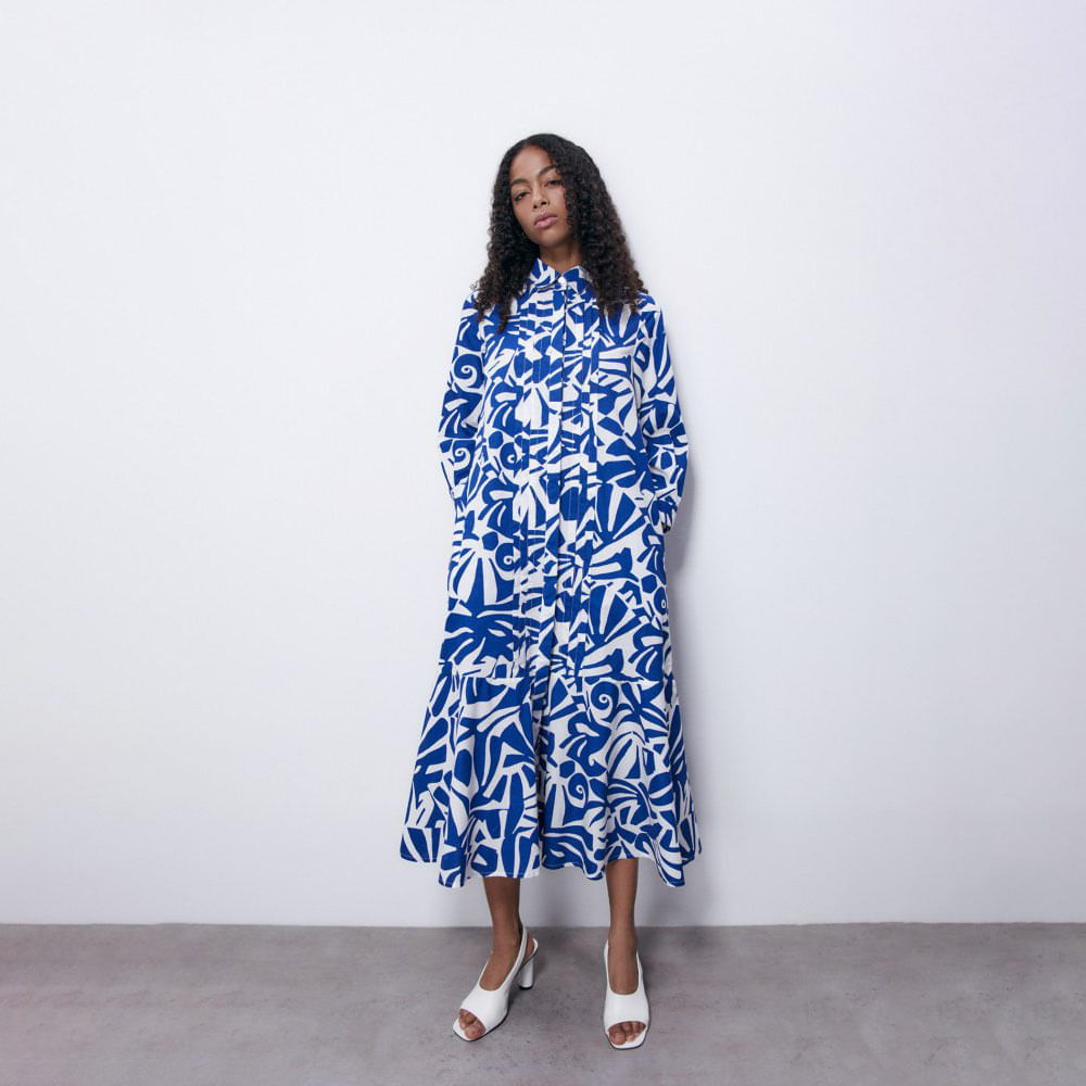 Rebajas Sfera Mujer Sfera Jersey Azul Abrigo Largo Abrigo Verde