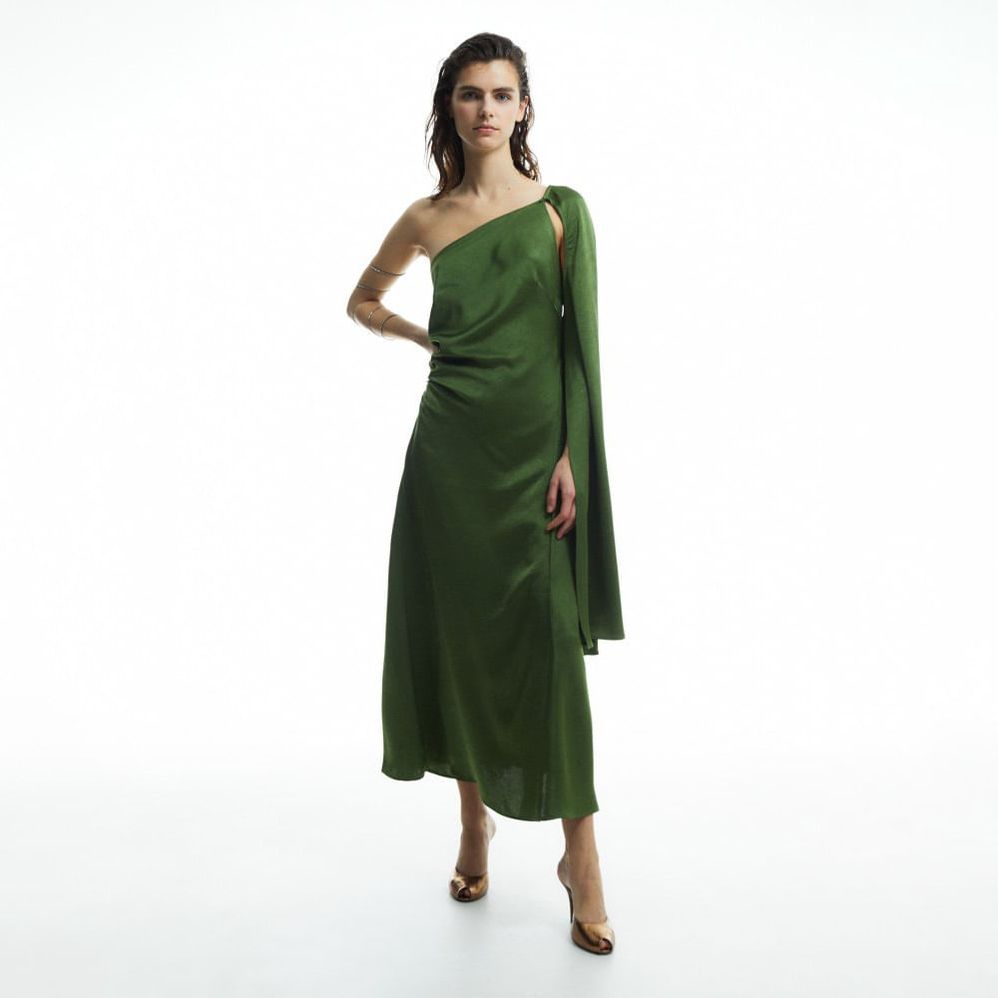 Sfera Mujer Vestidos Vestido Verde Sfera 2019 Vestido Asimétrico