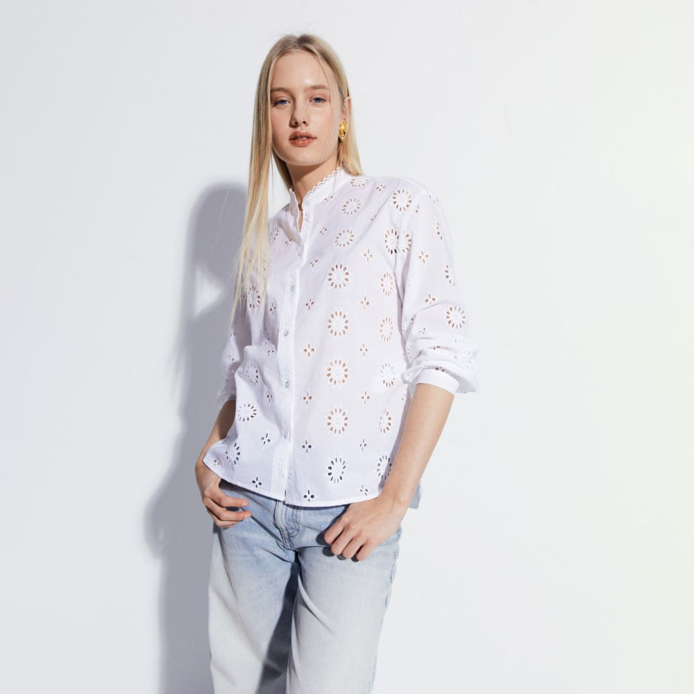 Camisa blanca mujer sfera online