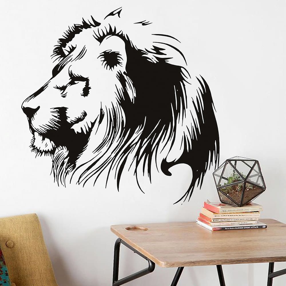 Vinilo Decorativo Stickart León Pequeño Sticker Animales