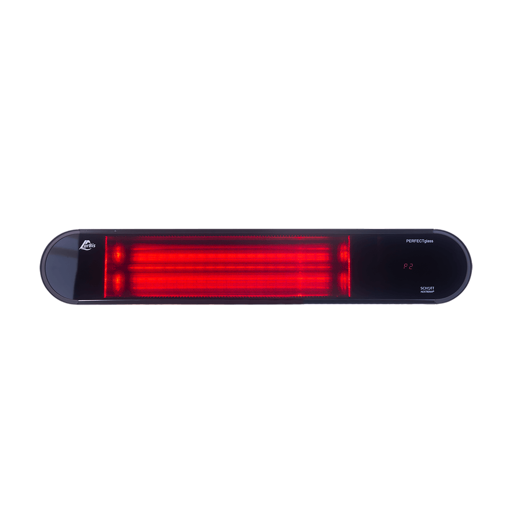 Calefactor de exteriores LarBis PERFECTglass 2kW IRA IP65 - Negro