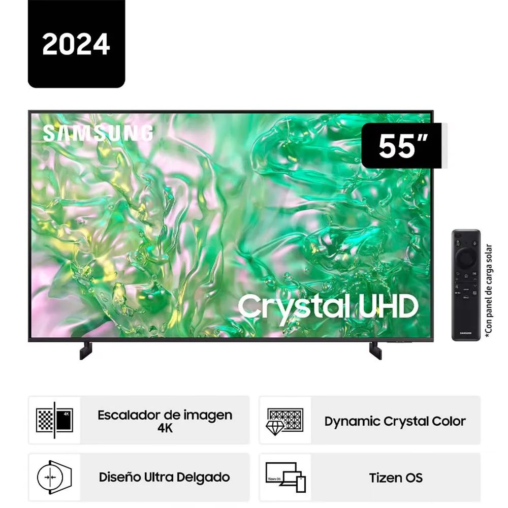 Televisor de 55"" Smart Tv 4K UHD Tizen OS 2024 Samsung 55DU8000