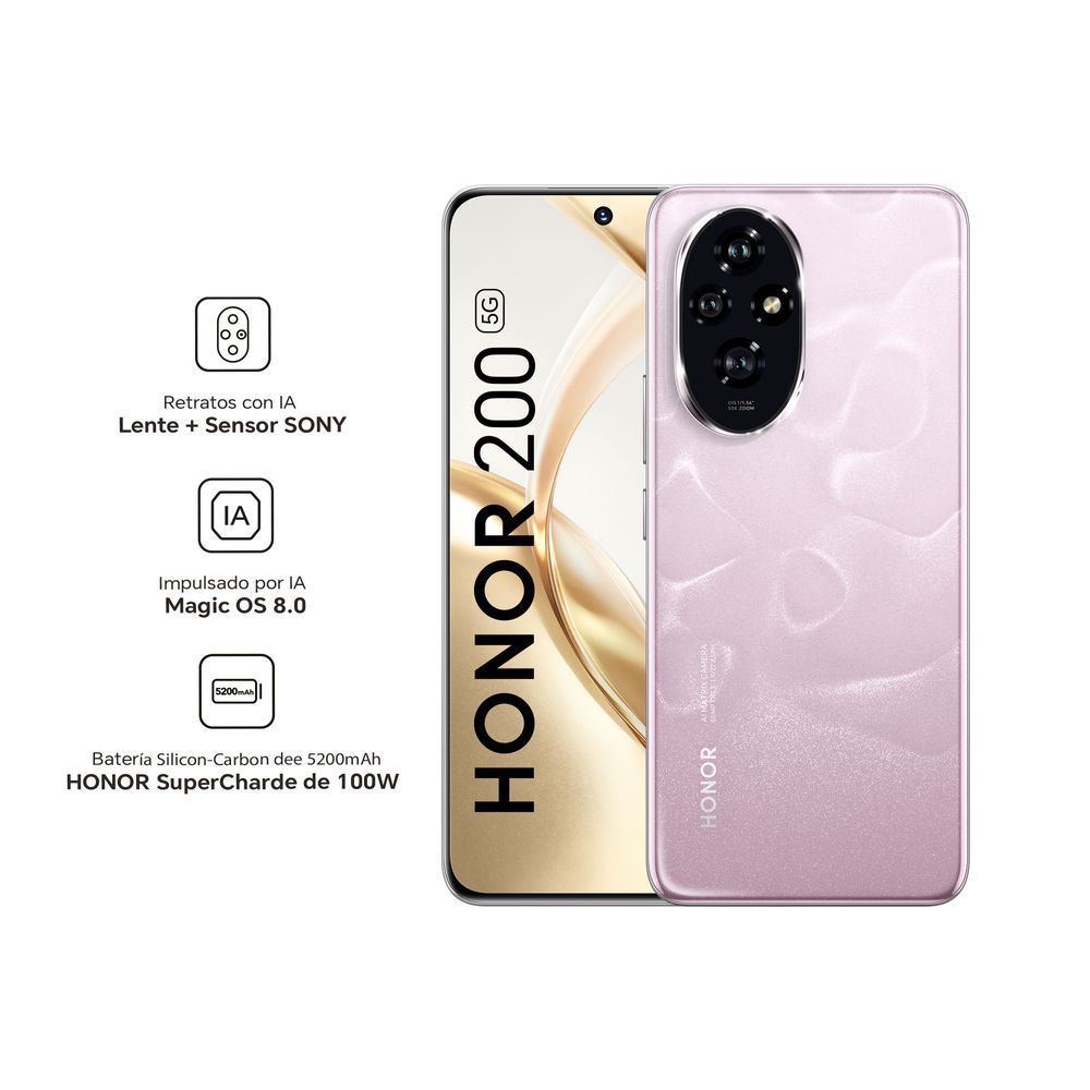 Smartphone Honor 200 12gb+256gb Dual Sim Coral Pink