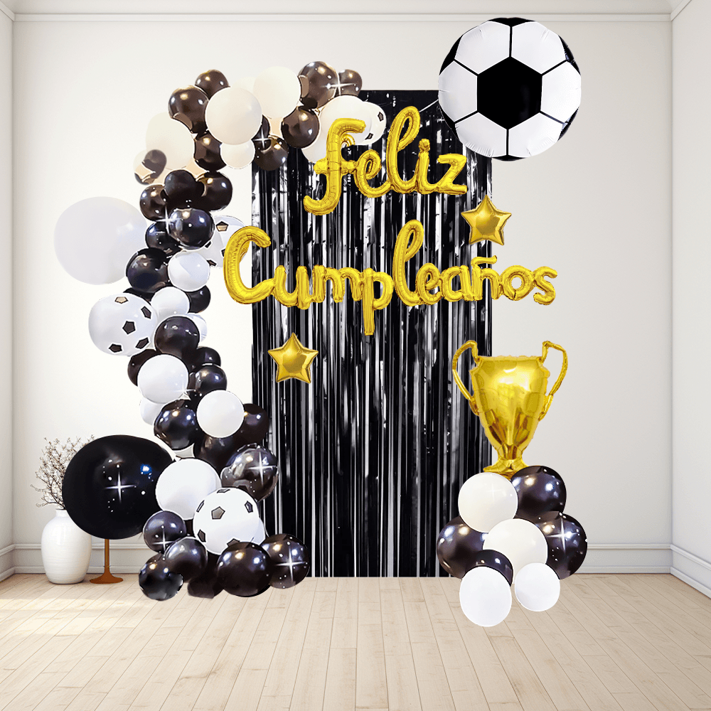 Kit de Arco de Globos Feliz Cumpleaños Futbolístico