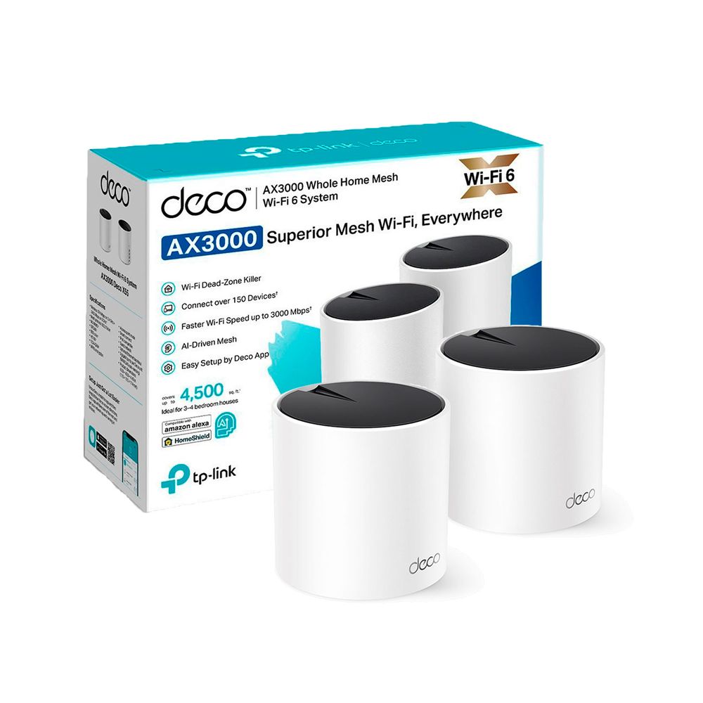 Sistema Mesh Tp-Link Deco X55 2 Pack Doble Banda Wifi 6 Ax3000