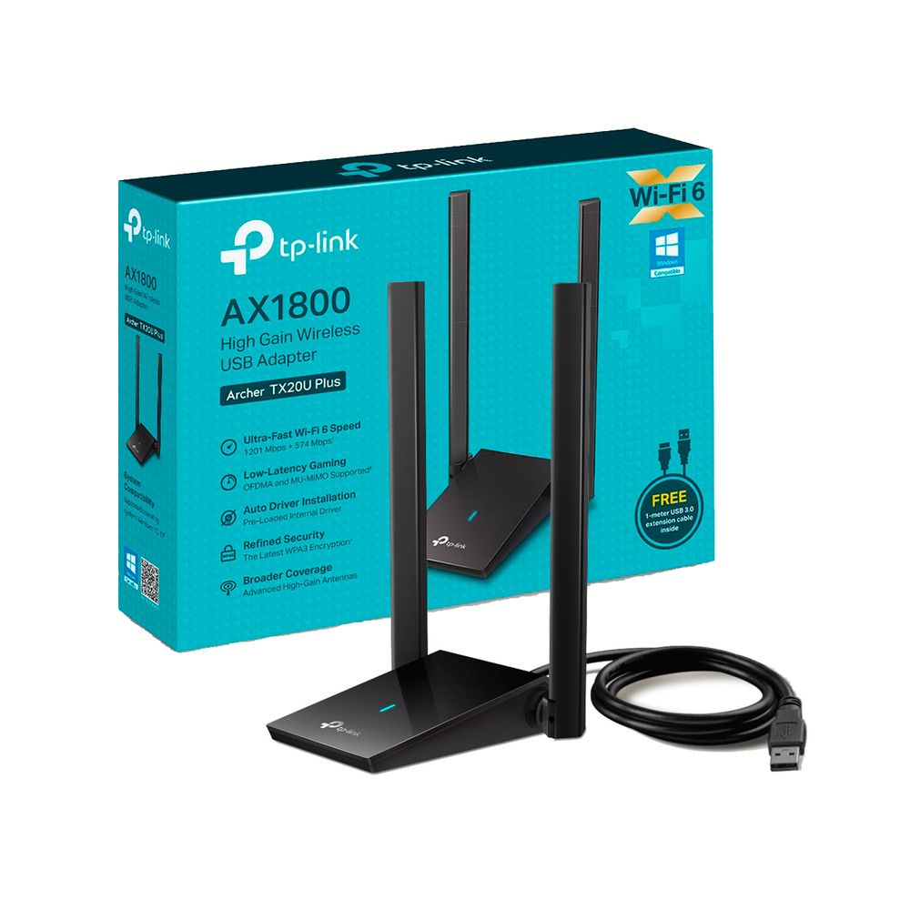 Adaptador USB Wifi Tp Link Archer TX20U Plus Wi Fi 6 AX1800