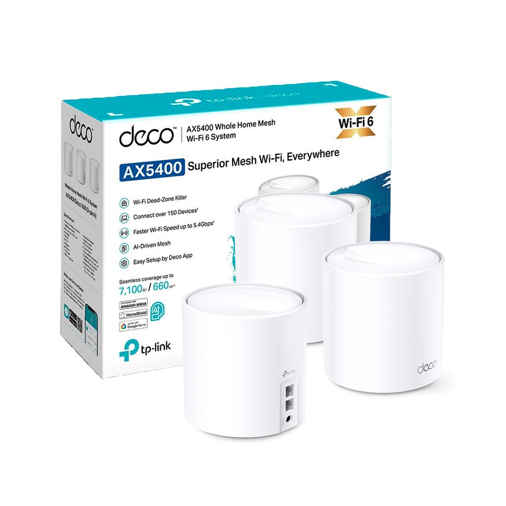 Sistema Mesh Tp-Link Deco X60 3 Pack Doble Banda Wifi 6 Ax3000