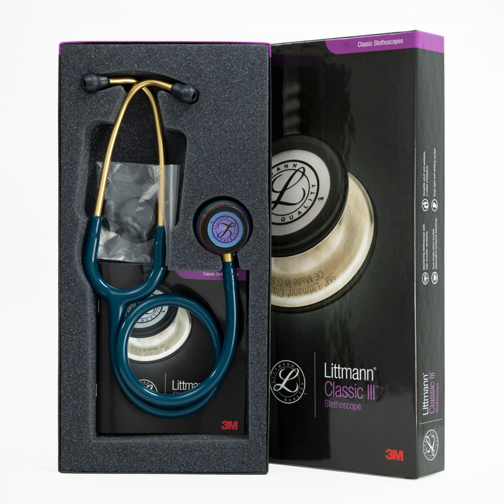 Estetoscopio Littmann® Classic III™ Azul Caribe Arcoíris Código 5807