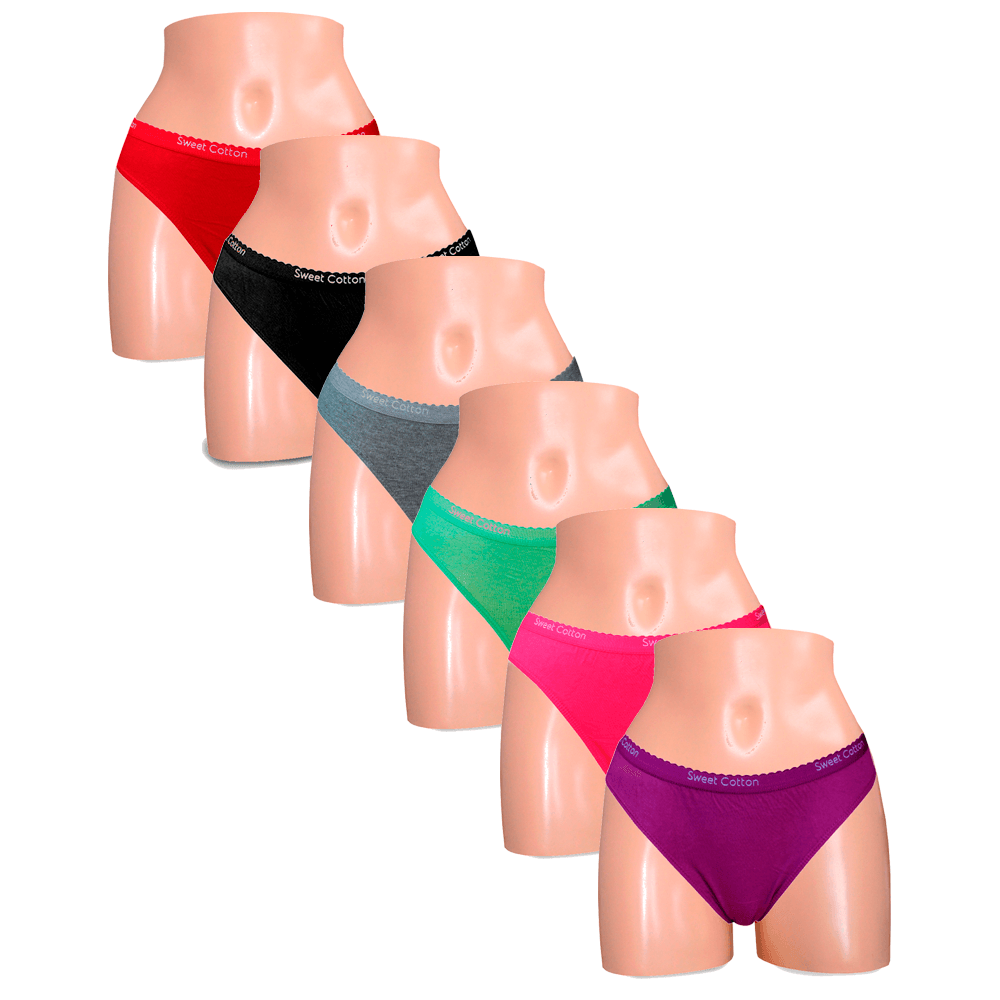 Boston Ropa Sweet Cotton Ropa Interior Pack X6 Bikini Sweet Cotton