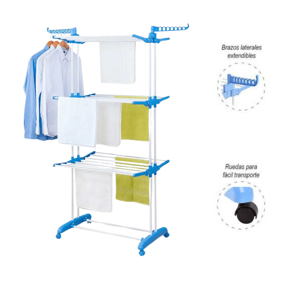 Tendedero Organizador de 3 Niveles Plegable