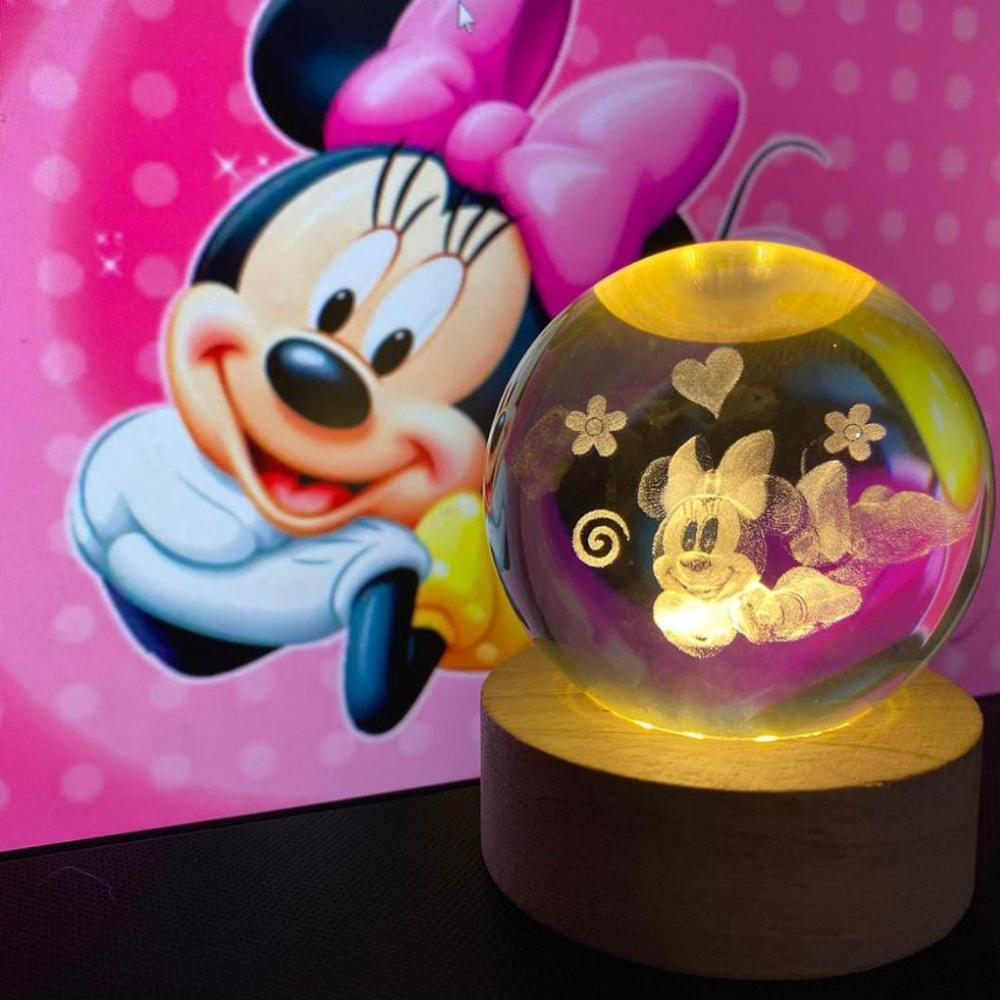 Lámpara Decorativa 3D Minnie Mouse en Esfera