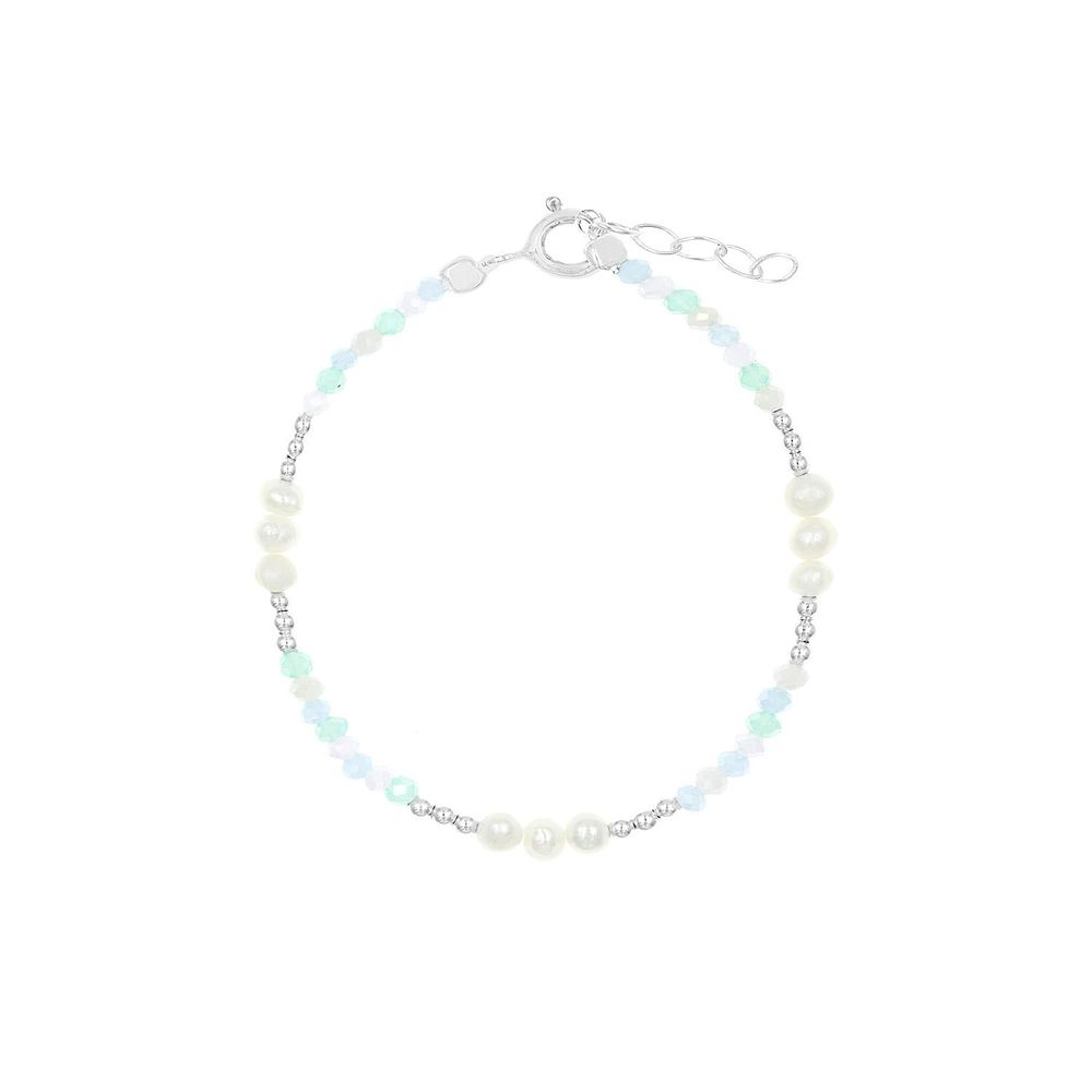 Pulsera Baliq Muranos Con Perlas Plata 925