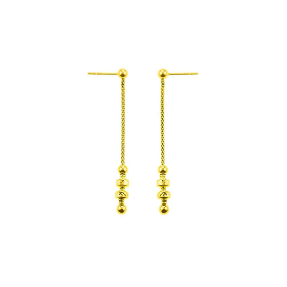 Aretes Baliq Harmony Bolitas Goldensilver