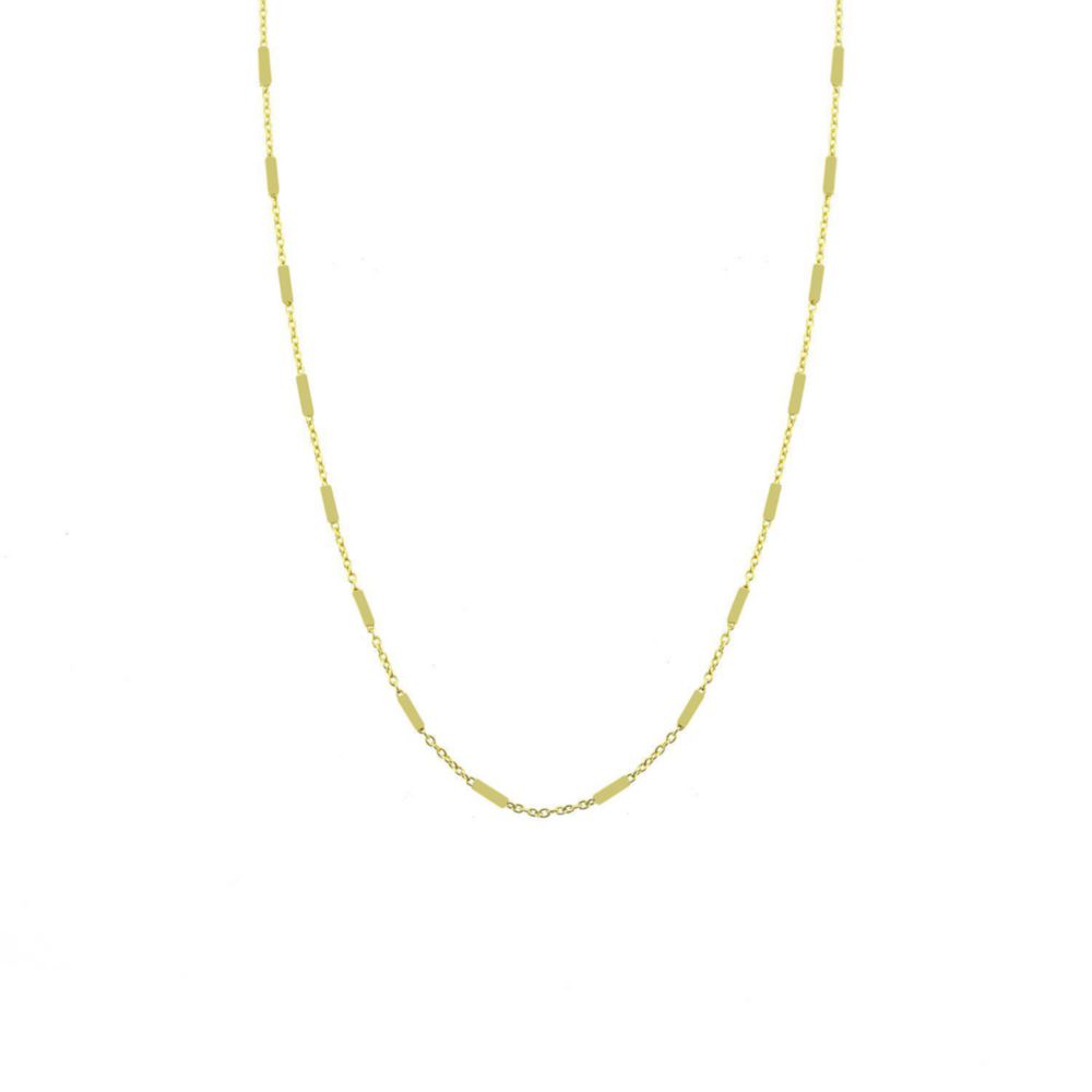 Cadena Baliq Con Tubitos Oro 18K