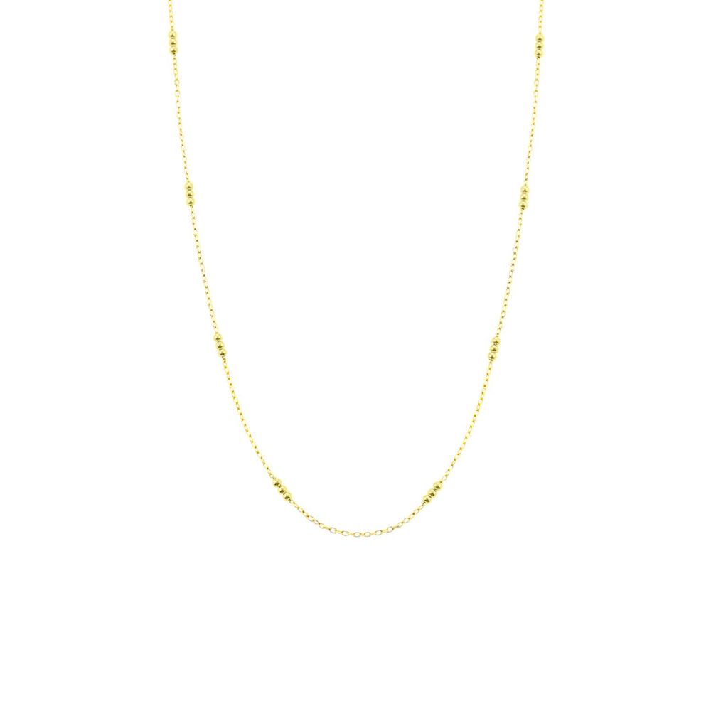 Collar Baliq Bolitas Luminosas Oro 18K