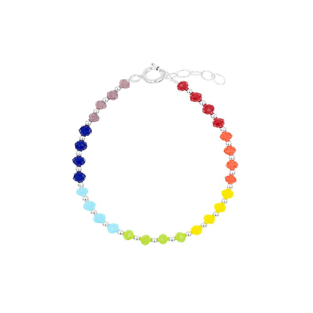 Pulsera Baliq Muranos Multicolor Plata 925