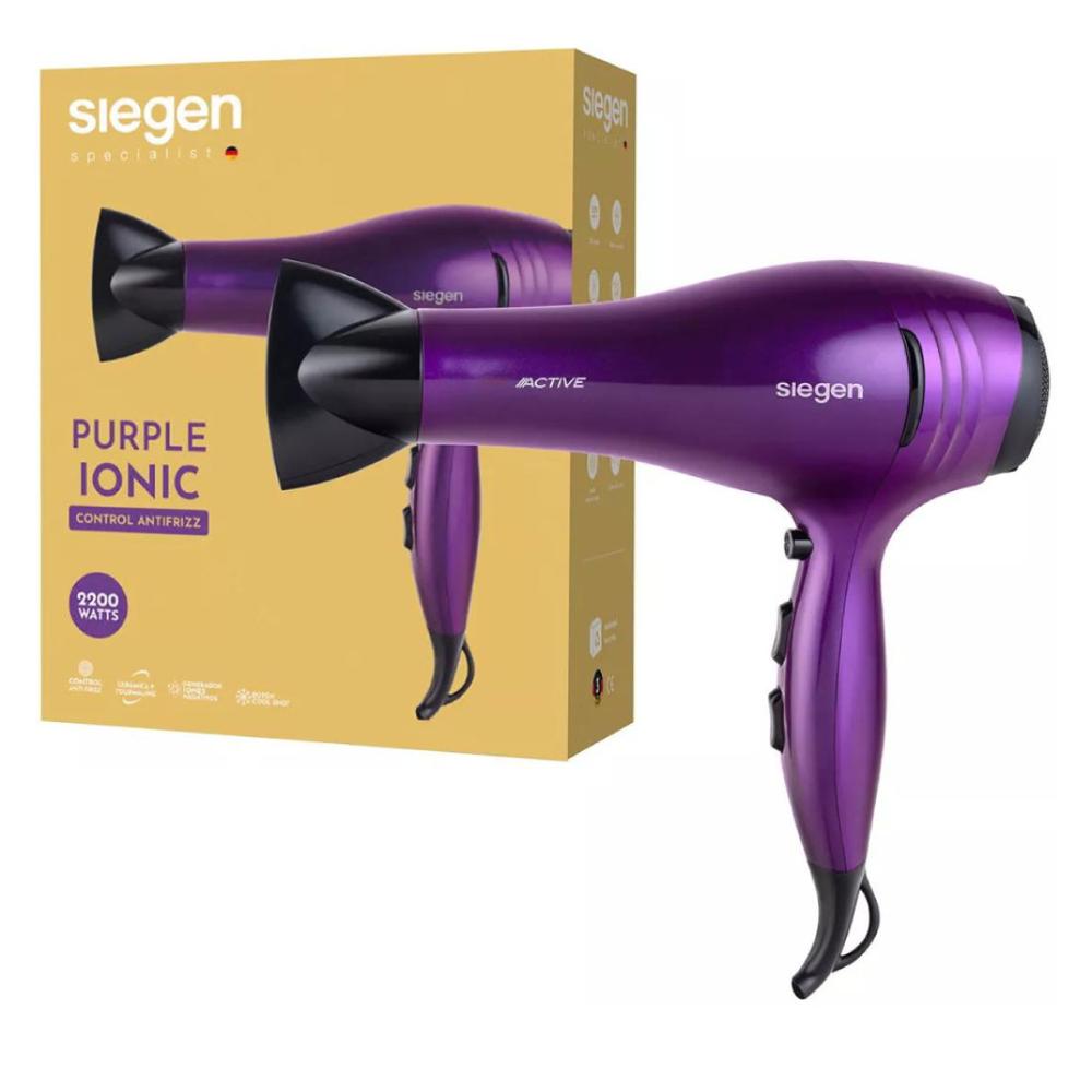 Secadora de Cabello Siegen SG-3031 Ion Tourmaline Morado 2200