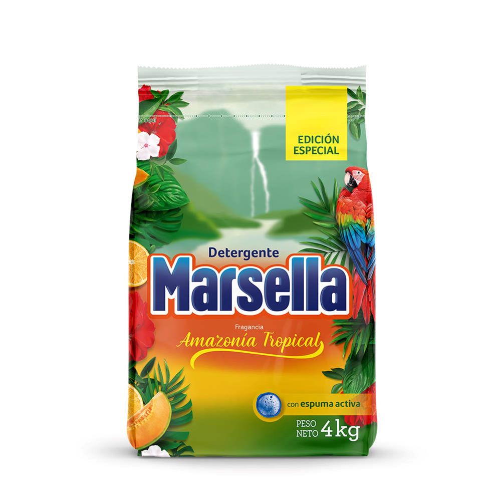 Detergente en Polvo MARSELLA Amazonía Tropical Bolsa 4kg